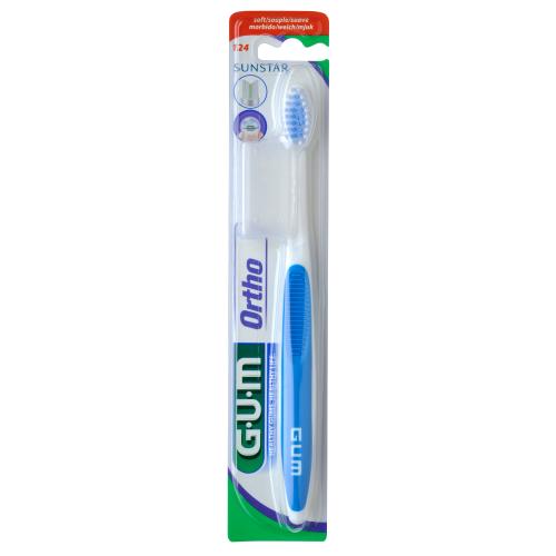Gum Ortho Soft Toothbrush Μπλε Μαλακή Οδοντόβουρτσα Κατάλληλη για Καθαρισμό Ορθοδοντικών Μηχανισμών 1 Τεμάχιο, Κωδ 124